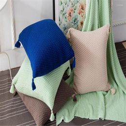 Pillow Japan Style Crocheted Knitting Throw With Inner Decoration 45x45CM 18Inch Warm Skin Comfortable