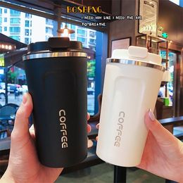 Thermoses High-value 380ML/510ML Stainless Steel Thermos Cup Portable Outdoor Sports Car Coffee Mug Business 221202