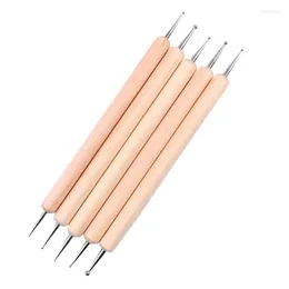 Nail Art Kits 5pcs Double Head Dotting Pens Drill Point Tools Dot Screw Rod Painting Pen