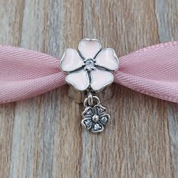 925 Sterling Silver Beads Poetic Blooms Pendant Charm Fits European Pandora Style Jewelry Bracelets & Necklace 791827EN40 AnnaJewel
