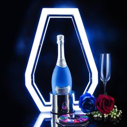 Fashion Bar Tools Rechargeable Champagne Wine Bottle Presenter Glorifier Display VIP Service Tray For Nightclub KTV Party