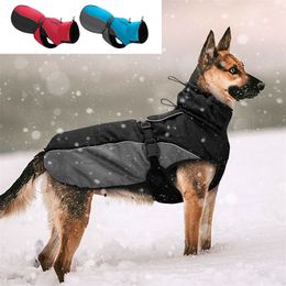Dog Apparel Waterproof Big Clothes Warm Large Coat Jacket Reflective Raincoat Clothing For Medium s French Bulldog XL-6XL 221202