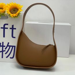 The Row Leather Bag Smooth Moon Half Women Casual Designe Luxury Handbag Shoulder Bags Crossbody High Quality