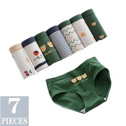 Women's Panties 7Pcs Underwear Women Plus Size Panties Girls Briefs Sexy Lingeries Cueca Intimates Calcinhas Cotton Shorts Underpants Cute Panty 221202