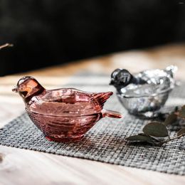 Storage Bottles Glass Bird Shape Jewellery Jar Mini Candy Box Organiser Home Decor Container Nordic Creative Transparent Tank