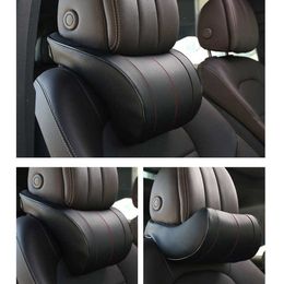 PU Leather Auto Car Neck Pillow Memory Foam Pillows Neck Rest Seat Headrest Cushion Pad 3 Colors High Quality