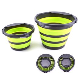 Buckets 4L/10L Collapsible Portable Folding Water Container With Sturdy Handle For Hiking Backpacking Camping Outdoor 221202