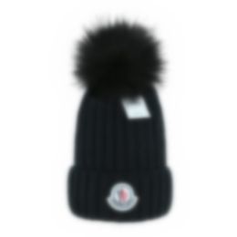 Designer Winter Knitted Beanie Woolen Hat Women Chunky Knit Thick Warm faux fur Hats Female Bonnet Beanies Caps 20 colors A-3