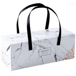 Gift Wrap Paper Bags With Handle Marble Printing Handbag Multi Size Guests Favours Gifts Packaging Event Party Supplies Tablewares