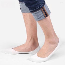 Men's Socks 5pairs/lot Men's Super Invisible Cotton Boat Anti Slip Summer Slipper High Qualtiy Man Ankle