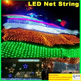 LED net String lights Christmas Outdoor waterproof Mesh Fairy light Wedding party lamp with 8 function controller