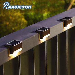 Garden Decorations Solar LED Stair Lamp Outdoor Waterproof Pathway Light for Yard Patio Balcony Fence Lamps Landscape Deck Night 221202