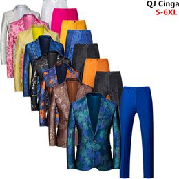 Men's Suits Blazers Luxury Brand Tuxedo 2 Piece Men Wedding Party Blazer and Pants Slim Fit Large Size S-6XL JaquetaPantalones 221201