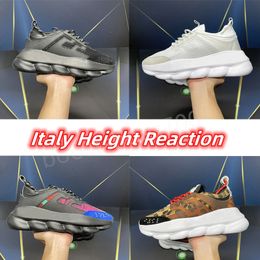 Italien Designer Freizeitschuhe Herren Damen Mode Schwarz Rot Dreifach Weiß Wild Schwarz Mehrfarbig Wildleder Bequemer Schuh Luxuriöse reflektierende Heihgt Reaction Sneakers