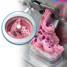 ETL CE Hard Ice Cream Making Machine för Fresh Fruist Italian Gelato Sorbet Vertical Model och med automatisk positiv inversionsförlängning