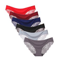 Women's Panties 5 PcsLot High Quality Seamless Underwear Womens Solid Color Sexy Lace Cotton Briefs Panties 981 221202