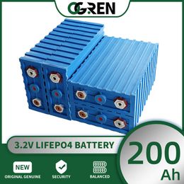 Lifepo4 Battery 200AH 3.2V 1/4/8/16/32PCS Rechargeable Lithium Iron Phosphate Battery Pack DIY 12V 24V 48V RV Boat Solar System