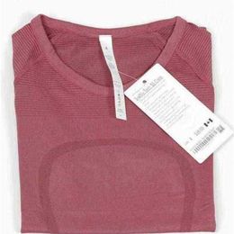 Women's T-shirt Designer 2. 0 Swiftly Tech Womens T-shirt Short Sleeved Seamless Yoga Top Slim Fit Light Fast Dry Sports Shirt Wicking Knit Fitnessjs0y