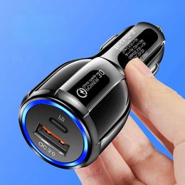 PD USB Car Charger Type C Fast Charging Car Phone Charger QC3.0 5V3A Adapter in Car For iPhone Redmi