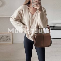 Women's Sweaters Modishdutti Autumn Winter Women Oversized Knitted Sweater Top Female Fashion Vintage Long Sleeve Pullover Ladies 221201