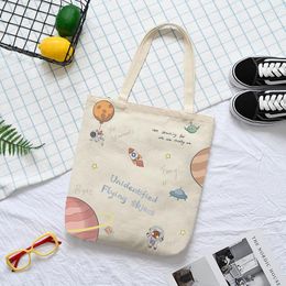 Evening Bags Landscape Canvas Bag Female Summer Cloth Student Handbag Small Single Shoulder Large Capacity