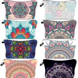 Storage Bags Mandala Cosmetic Bag Bohemia 3D Print Makeup-Bag Women Travel Makeup Case Zipper Cosmetics Organiser Bag SN5043