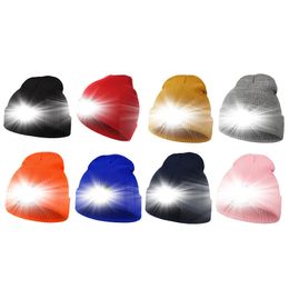 Adult Knitted Hats Luminous Hat Warm Hat Outdoor LED Cycling Cap