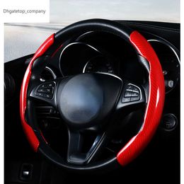 38cm 1Pair Fur Carbon Fibre Look Universal Winter Car Steering Wheel Booster Cover Non-Slip Auto Interior Decoration Accessories