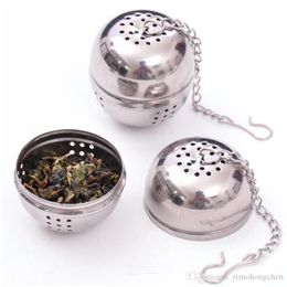 Tea Tools Stainless Steel Ball Tea Infuser Mesh Philtre Strainer w/hook Loose Leaf Spice Home Kitchen Accessories 2023