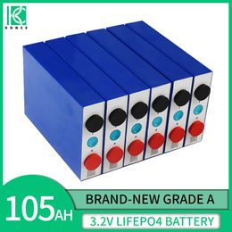105AH Lifepo4 3.2v DIY 105AH Lithium Iron Phosphate Rechargeable Battery Pack for Electric Car RV EV Solar Energy Storage System