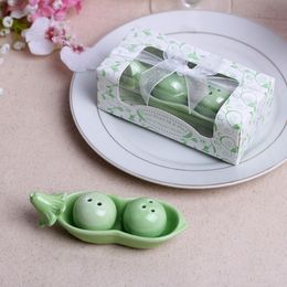 Food Savers Storage Containers Seasoning Can Two Peas in Pod Ceramic Salt Pepper Shaker Wedding Party Gifts Set 221202