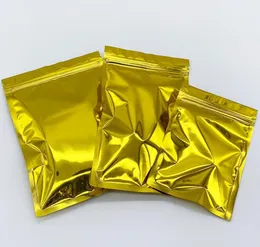 Simple Resealable Gold Aluminium Foil Packing Bags Valve Locks with a Zipper Package for Driven Food Nuts Bean Packaging