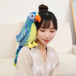 26/38cm Simulation Parrot Plush Toy Stuffed Lifelike 6 Colors Bird Doll Toys for Children Girls Nice Gift Photo Props Decor