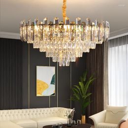 Pendant Lamps Postmodern High-End Living Room Crystal Chandelier Light Luxury Restaurant Net Red Atmosphere Bedroom Lighting
