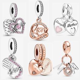 Gift for Mom charm 925 silver pendant beads DIY fit pandora bracelets designer Jewellery