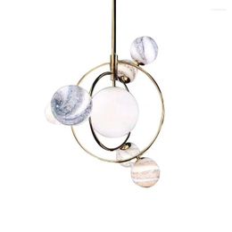 Pendant Lamps Planet Creative Chandelier Clothing Store Living Room Children's Bedroom Designer Model Universe