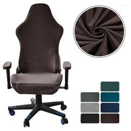 Chair Covers Velvet Gamer Cover Stretch Gaming Elastic Computer Stool Slipcovers For Office Armchair Protector Seat Case