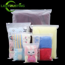 Gift Wrap 50pcs 140micron Both Sides Frosted Garment Zipper Bag T-shirt Underwear Socks Toys Towel Travel Wash Supplies Packaging Pouches 221202
