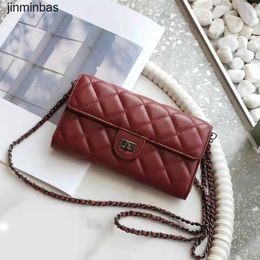 Luxury Design Bag Shop Wholesale and Retail New Women's Fairy Xiaoxiangfeng Lingge Chain Korean Version Versatile Msenger One Shoulder Bag Fashion