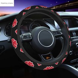 38cm Akatsuki Neji Konoha Auto Car Steering Wheel Cover Red Cloud Uchiha Itachi Sasuke Universal Steering Wheel Protector