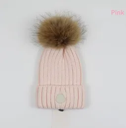 High Quality Designer Fur Ball Hat Knitted Hats Autumn and Winter Warm cap Flanging Sleeve Caps Women