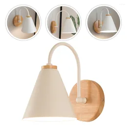 Wall Lamp Light Bedside Sconce Sconces Lighting Woodplug Lamps Led Lights Cordbedroom Modern Room Bathroom Fixture Retro Mounted