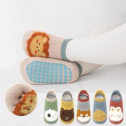 First Walkers Children Toddler Shoes Autumn And Winter Boys Girls Floor Socks Non Slip Short H Warm Comfortable Baby