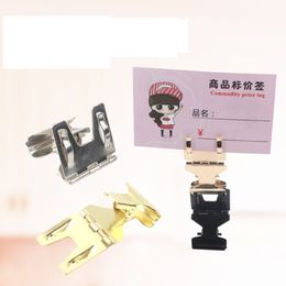 Metal Labels & Tags Clip Sign Paper Card Display Price Holders Shopping Promotion Clamp