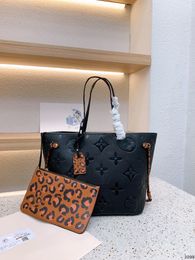 2023 New style shopping package classic shoulder bags clutch handbag genuine leather Leopard print Design crossbody packages evening bag wallet purse