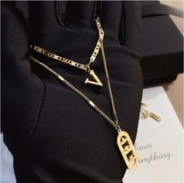 Luxury High-end Jewelry Necklace Charm Fashion Design 18k Gold Plated Long Chain Designer Style Popular Brand Exquisite Gift X3018x1q8n088N08