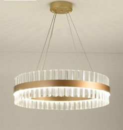 Ring Lamp Chandeliers For Dining Table Centre Living Room Restaurant Bedroom Crystal Chandelier LED Decor Indoor Lighting