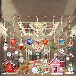 Wall Stickers Christmas Large Size Merry Removable Santa Claus Window Room Decoration PVC Year Home Decor#2