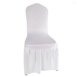 Chair Covers 1/50/100Pcs Wedding Party El Sun Skirts Spandex White Cover Seat