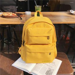 Outdoor Bags 2023 Korean Large-capacity Backpack Boys Girls Solid Colour School Bag Female Wear Oxford Cloth Student